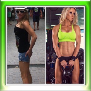 nardia b4 and after fitness model
